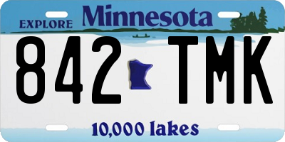 MN license plate 842TMK