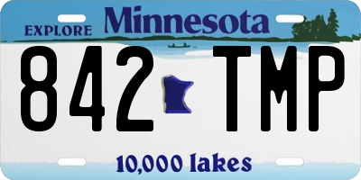 MN license plate 842TMP
