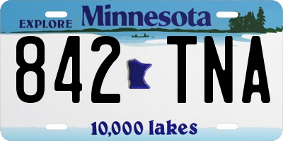 MN license plate 842TNA