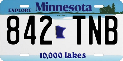 MN license plate 842TNB