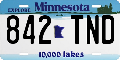 MN license plate 842TND