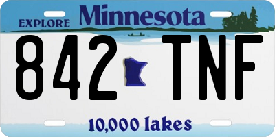 MN license plate 842TNF