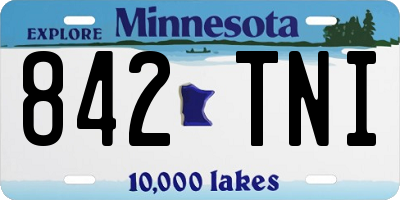 MN license plate 842TNI