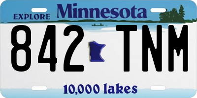 MN license plate 842TNM
