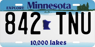 MN license plate 842TNU