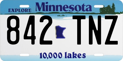 MN license plate 842TNZ