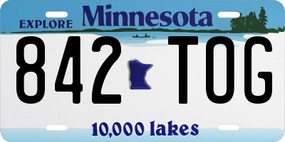 MN license plate 842TOG