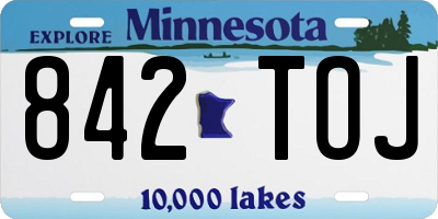 MN license plate 842TOJ