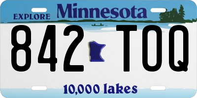 MN license plate 842TOQ