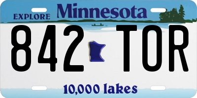 MN license plate 842TOR