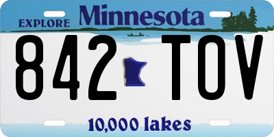 MN license plate 842TOV