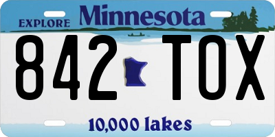 MN license plate 842TOX