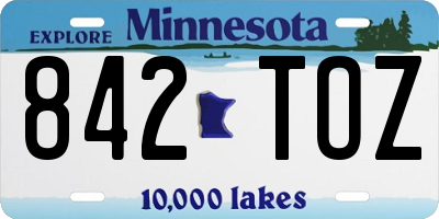 MN license plate 842TOZ