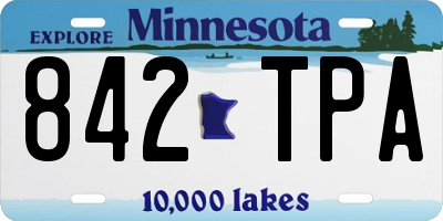 MN license plate 842TPA