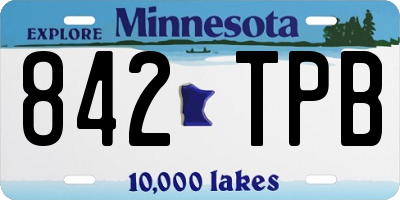 MN license plate 842TPB