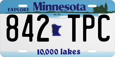 MN license plate 842TPC