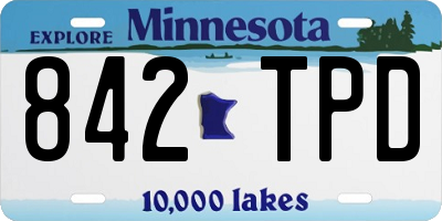 MN license plate 842TPD