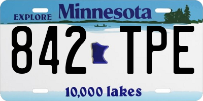 MN license plate 842TPE
