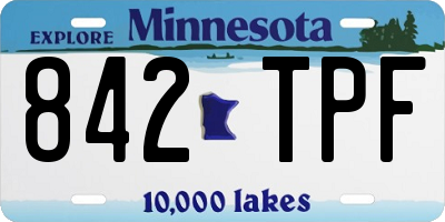 MN license plate 842TPF