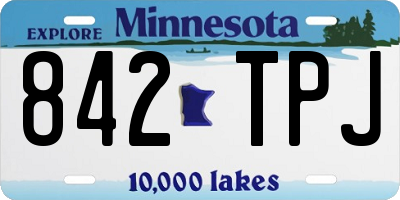 MN license plate 842TPJ