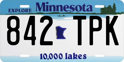 MN license plate 842TPK