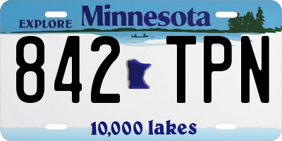 MN license plate 842TPN