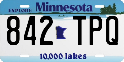 MN license plate 842TPQ