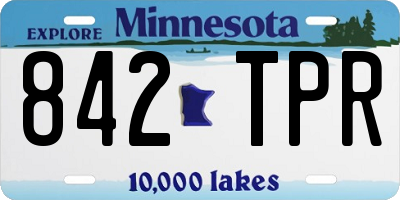 MN license plate 842TPR