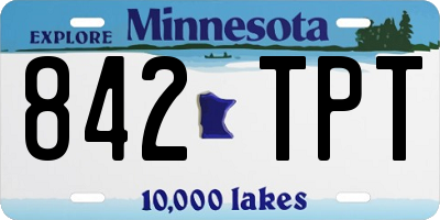 MN license plate 842TPT