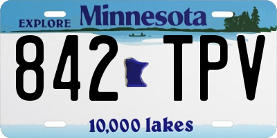 MN license plate 842TPV