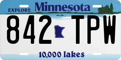 MN license plate 842TPW