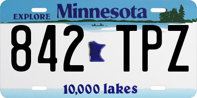 MN license plate 842TPZ