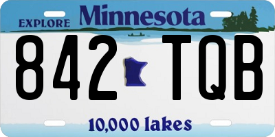 MN license plate 842TQB