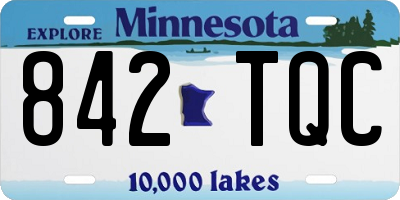 MN license plate 842TQC