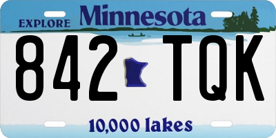MN license plate 842TQK