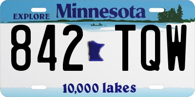 MN license plate 842TQW