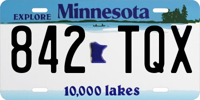 MN license plate 842TQX