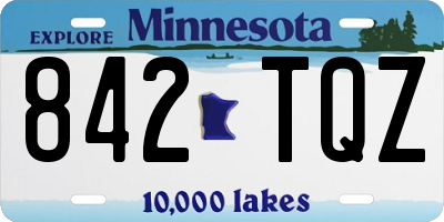MN license plate 842TQZ