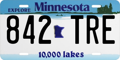 MN license plate 842TRE