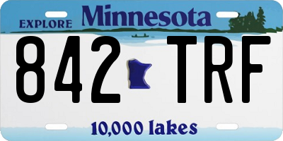 MN license plate 842TRF