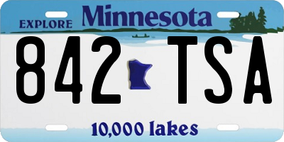 MN license plate 842TSA
