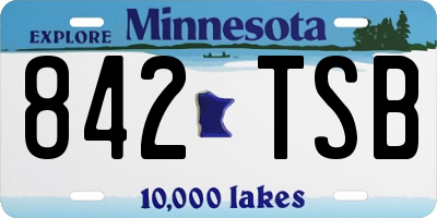 MN license plate 842TSB