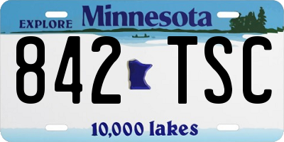 MN license plate 842TSC