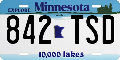 MN license plate 842TSD