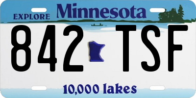 MN license plate 842TSF
