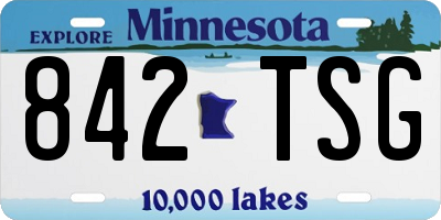 MN license plate 842TSG