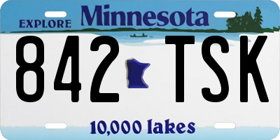 MN license plate 842TSK