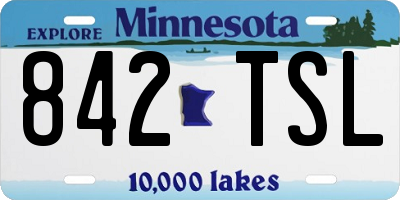 MN license plate 842TSL