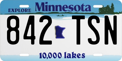 MN license plate 842TSN