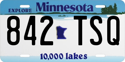 MN license plate 842TSQ